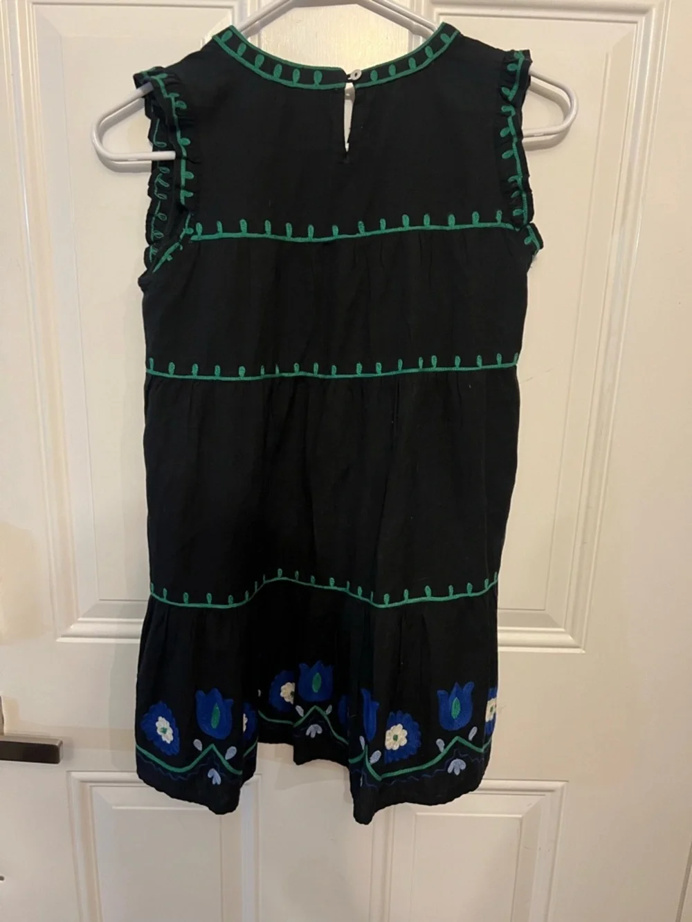 Roller Rabbit Girls Tiered Embroidered Dress-Girls Size 12